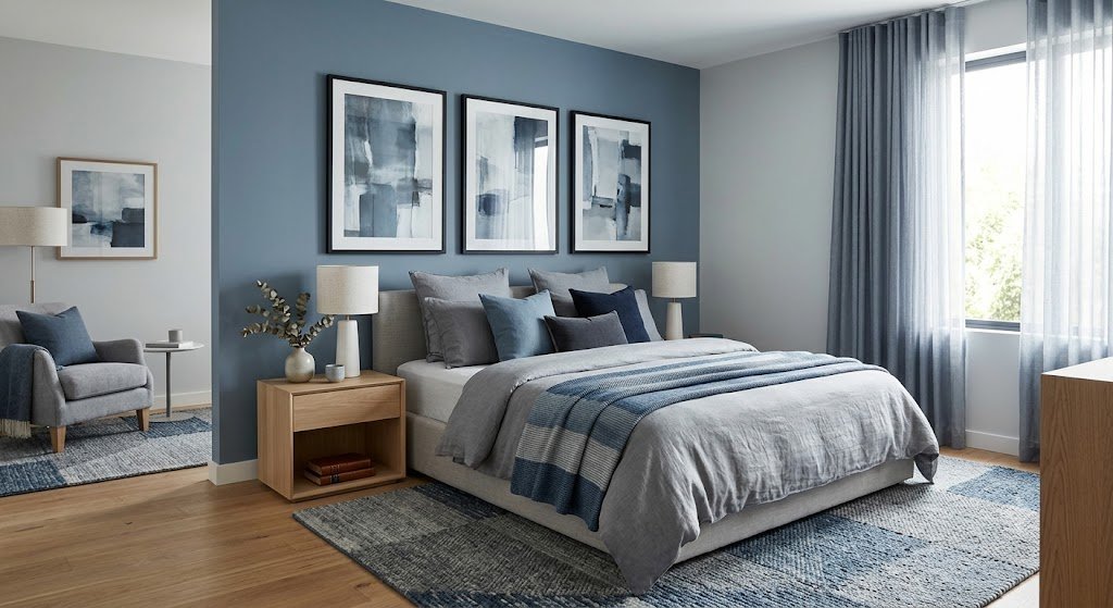 "two colour combination for bedroom walls"
"bedroom wall colour combination"
"two colour combination for bedroom"